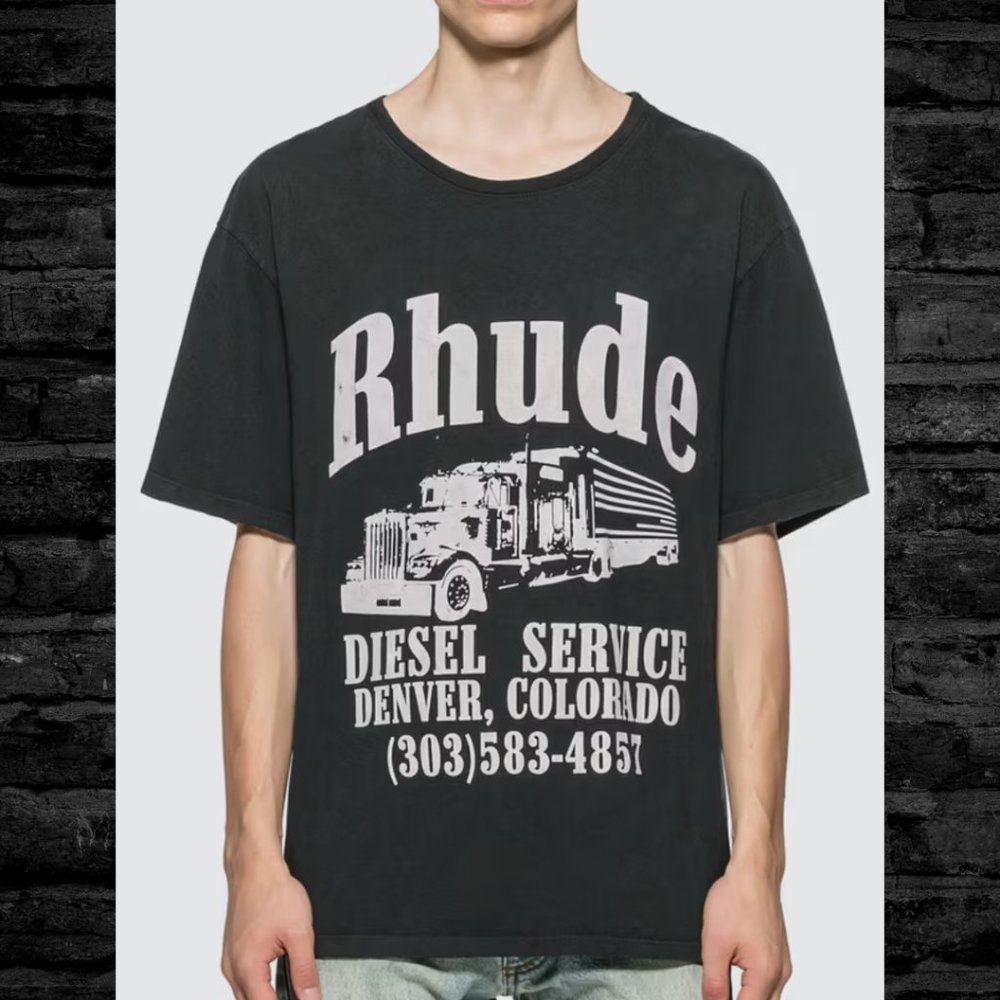 RHUDE Oversized Diesel Service T-Shirt